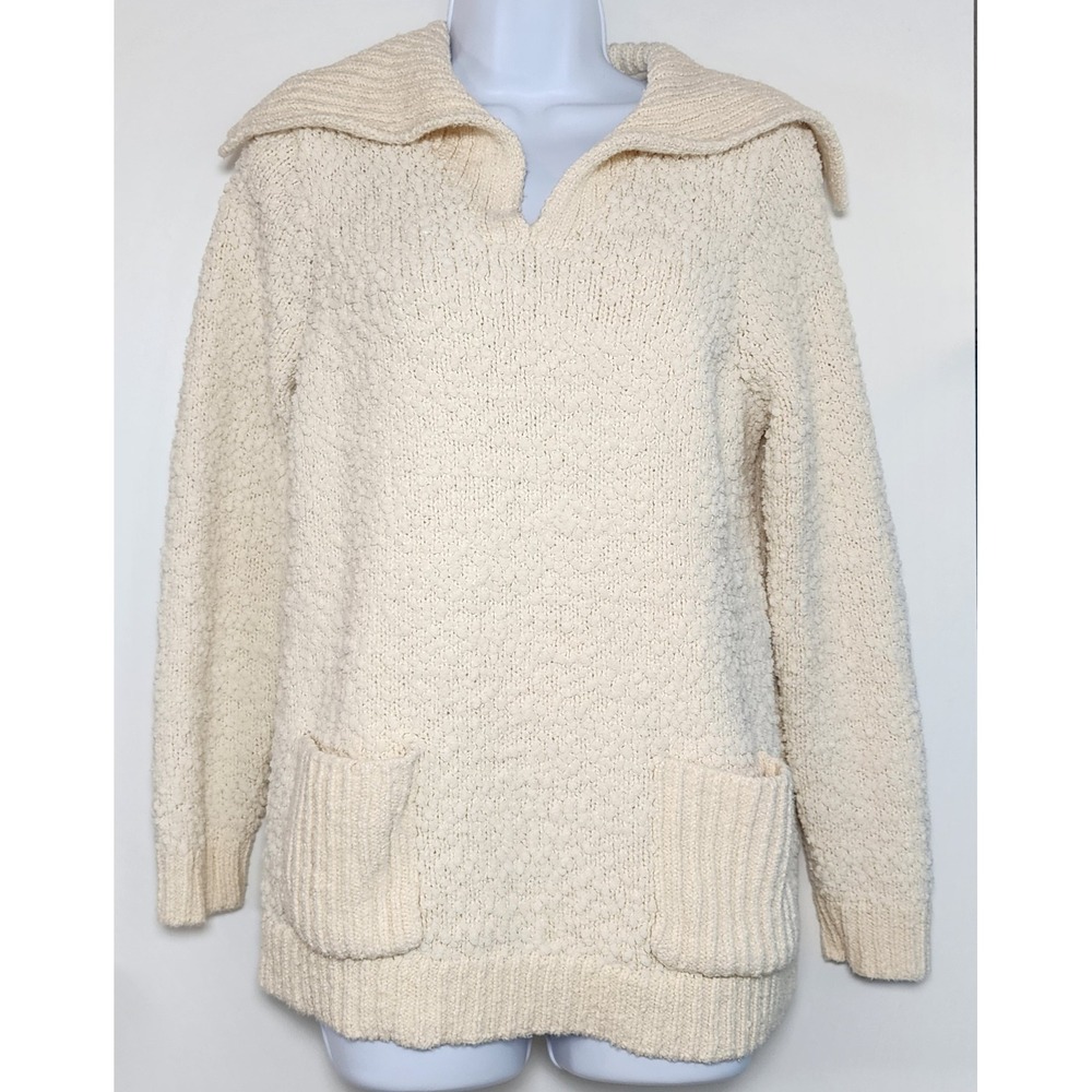 J.Jill Women's‎ Chunky Knit Sweater Size M Coastal Quiet Luxury Cozy